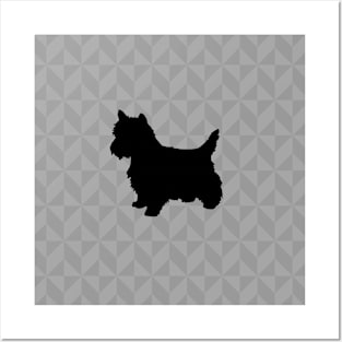 West Highland White or Westie Dog Lover Gift - Scandi Geometric Silhouette Posters and Art